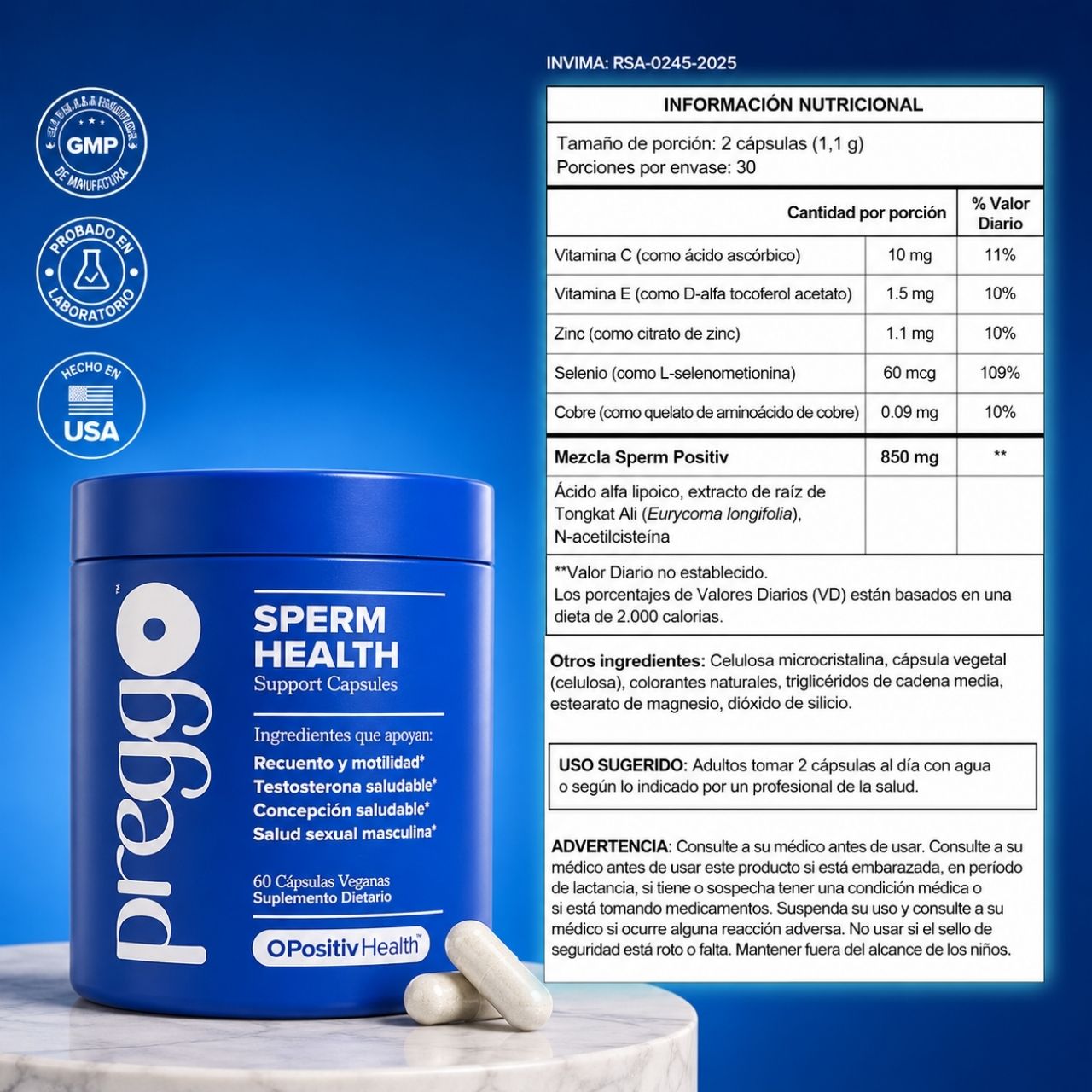 Tabla nutricional de PREGGO